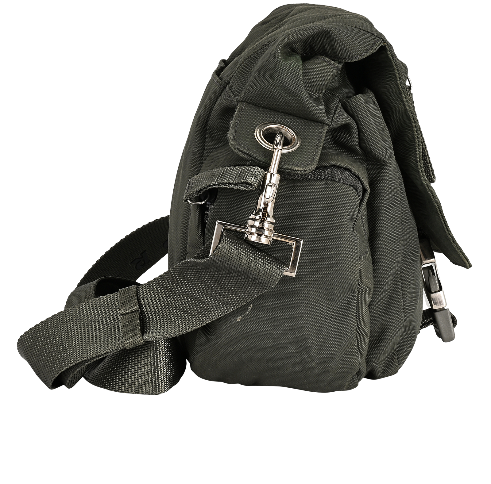 Prada Sport Shoulder Bag, &pound;280, Handbags, Khaki, Fabric, Side view